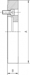 Planzeichnung Flansch DIN 55026 futterseitig plan