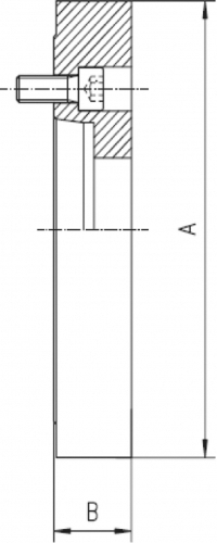 Planzeichnung Flansch DIN 55026 futterseitig plan