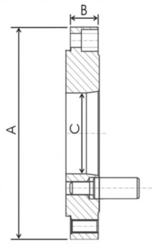 Planzeichung Flansch DIN 55029 vorgedreht